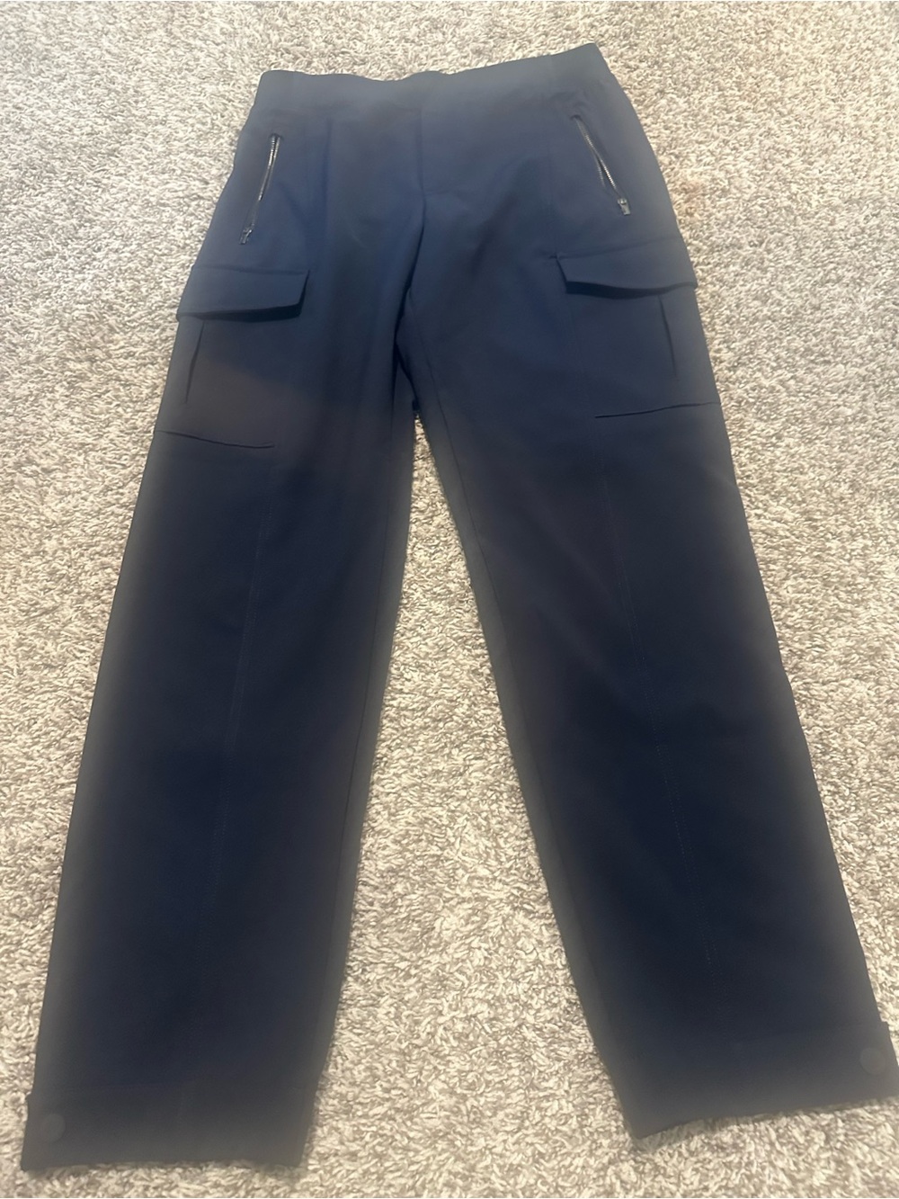 Athleta Navy Cargo Straight-Leg Women's Pants - Picture 6 of 8